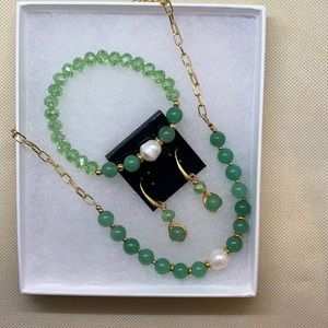 Ladies natural stone jewelry set.